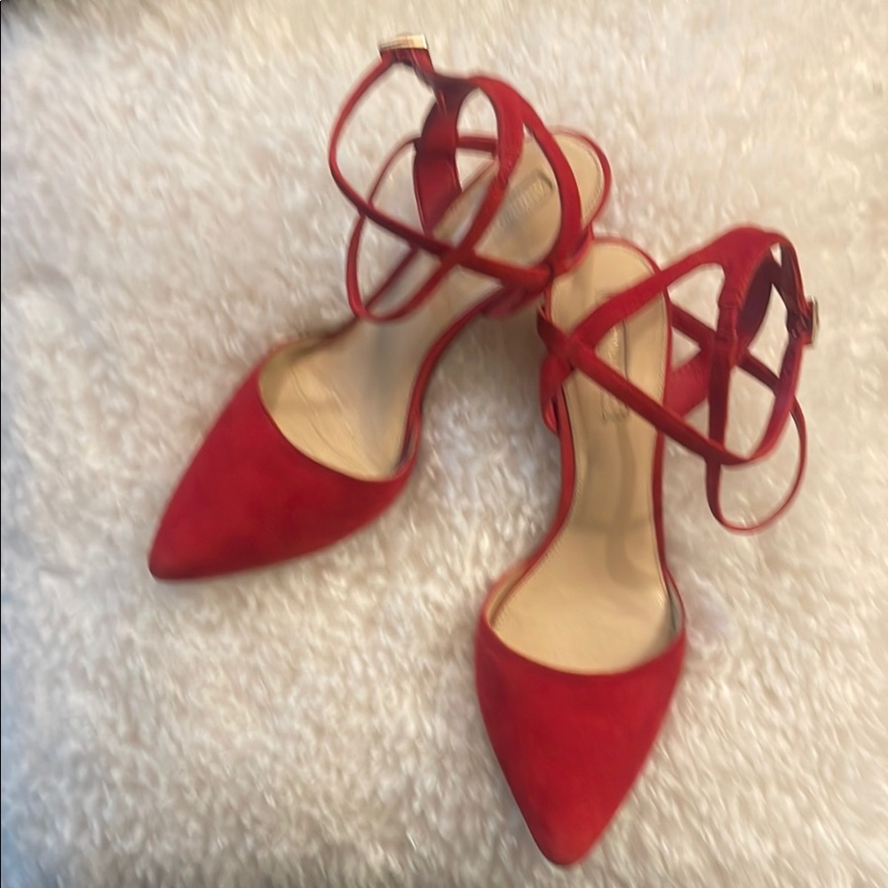 ANTONIO MELANI Elegant Red Strappy Heels